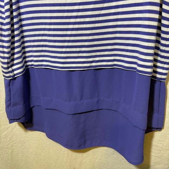MICHAEL Michael Kors Purple & White Striped Tank Top EUC Medium M Ladies Casual - Picture 4 of 9